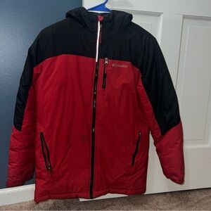 Columbia Youth Phantom Slope Winter Jacket Red and Black